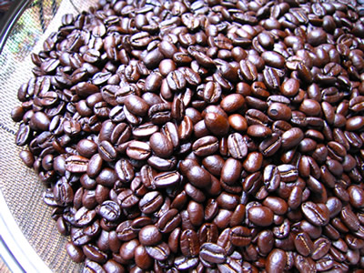 オーバーローストのコーヒー豆